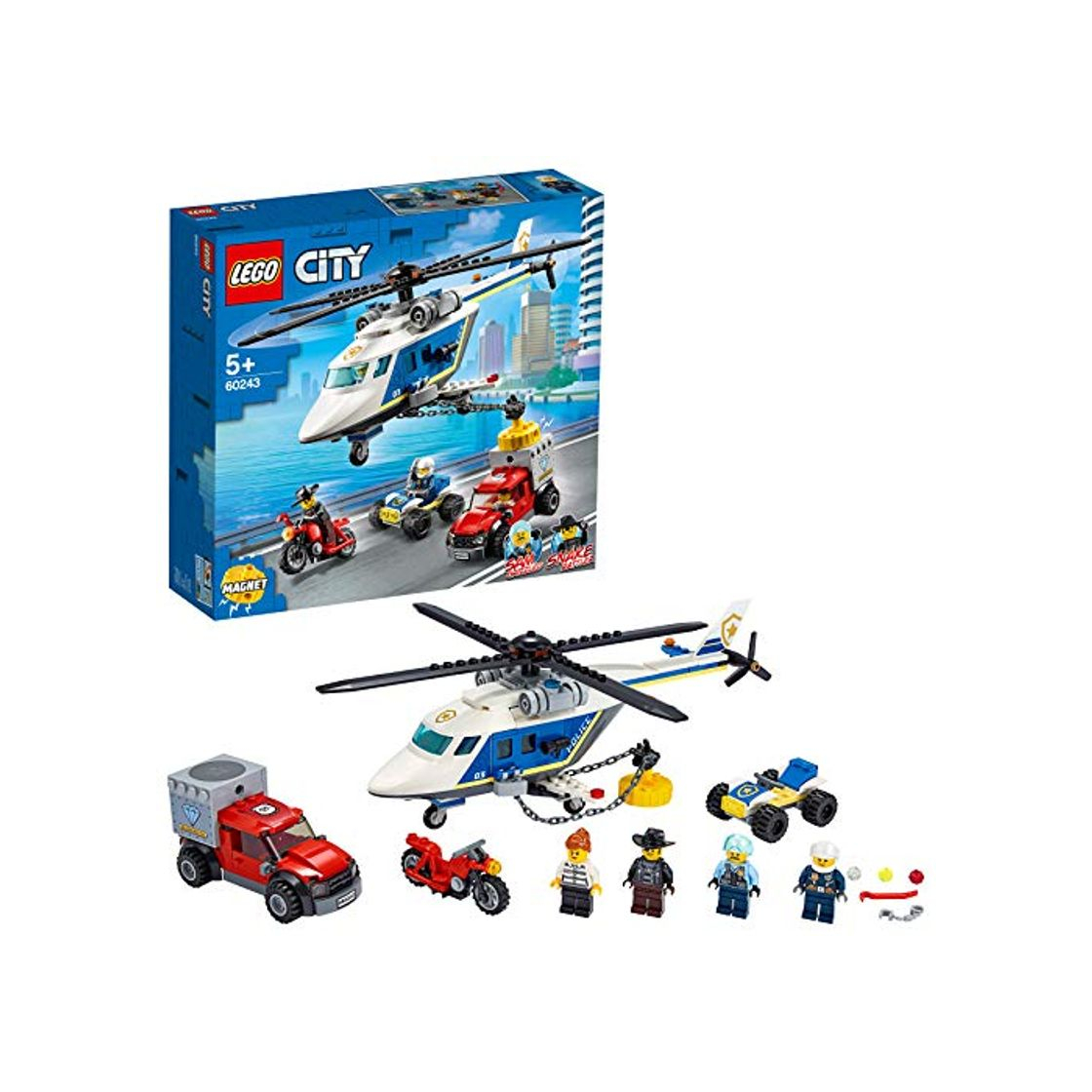 Producto LEGO City Police - Policía: Persecución en Helicóptero, Juguete de Construcción a