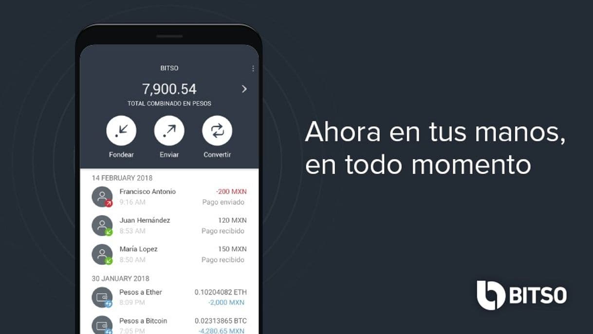 App Bitso una app de wallet en cripto monedas