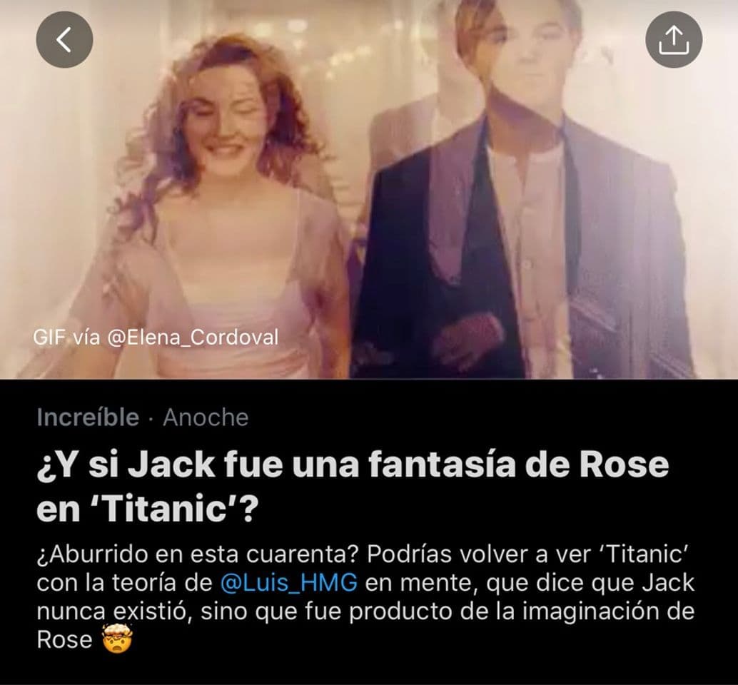 Fashion ¿Y si jack fue una fantasía de Rose en Titanic? 