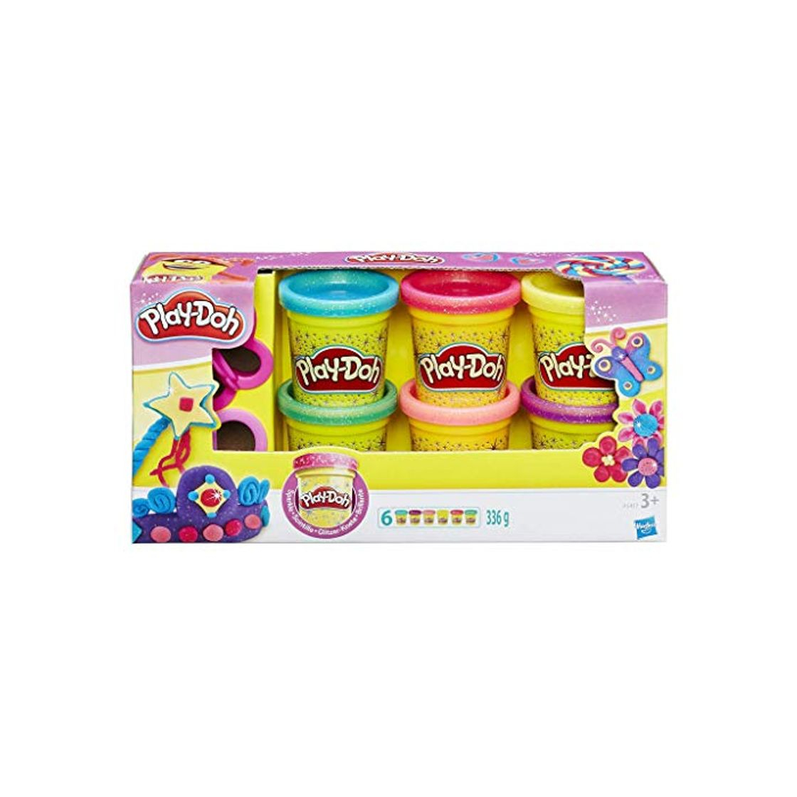 Product Play-Doh- Plastilina, Colección brillante, Multicolor