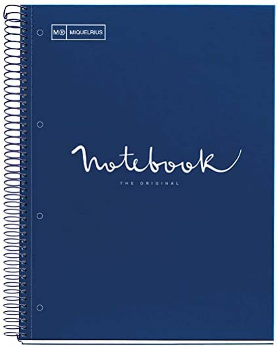 Product MIQUELRIUS Cuaderno Espiral Microperforado, Cubierta Cartón Forrado, Tamaño A4 210 x 297