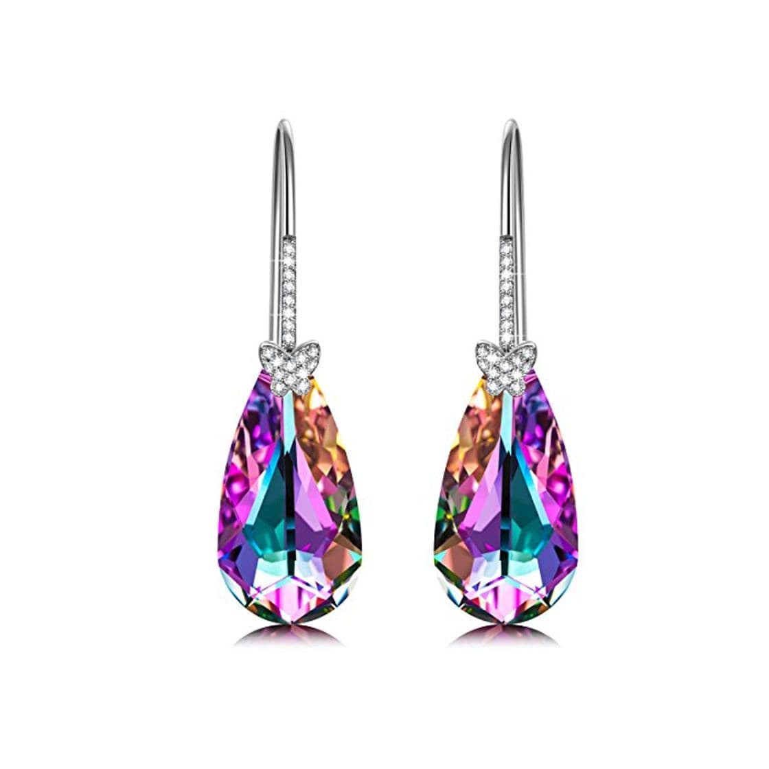 Fashion Alex Perry Regalo Plata de ley 925 Pendientes Aretes Mujeres Morado Cristales Swarovski Joyería para Elle Su Madre Amante Cumpleaños Aniversario