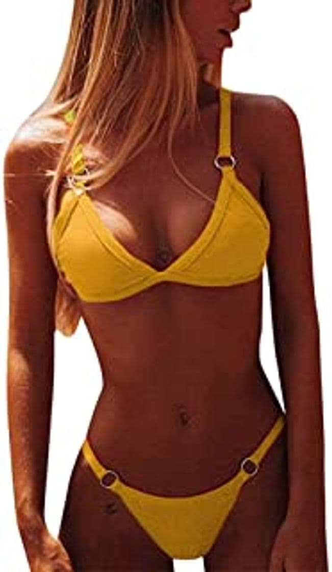 Moda Meizas Conjuntos de Bikinis para Mujer Push Up Bikini Traje de baño