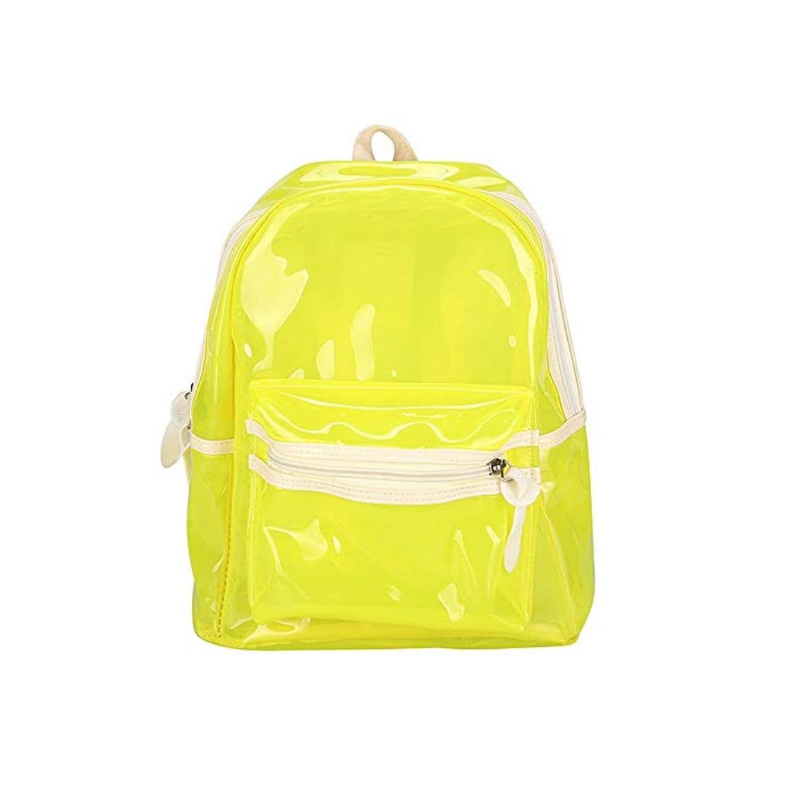 Moda fhdc Mochila Bolsos para Mujer Brillo Mochilas Jelly Lantern Led Light Mochila Transparente Bolso Electrónico para Niñas 12 Pulgadas Verde