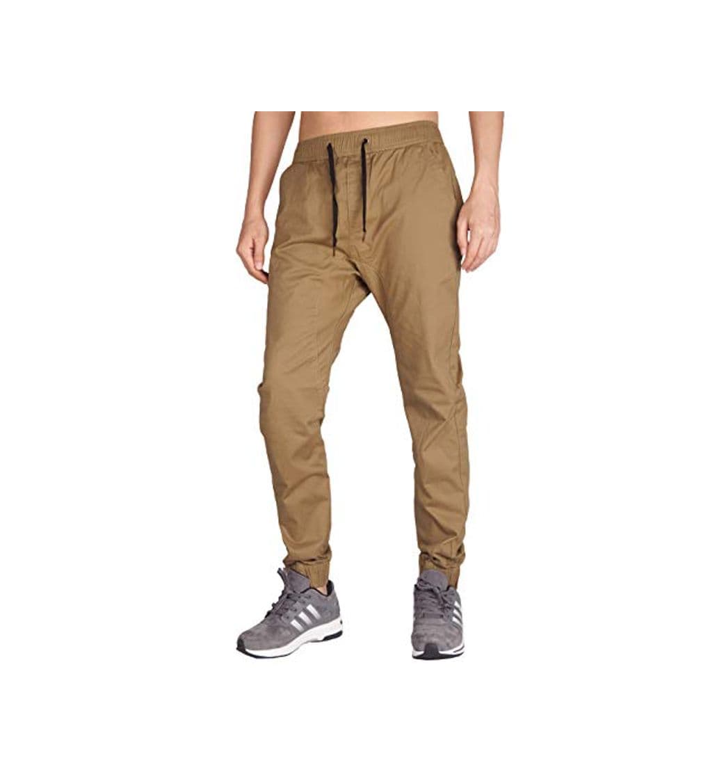 Fashion ITALY MORN Pantalón para Hombre Casual Chino Jogging Algodón