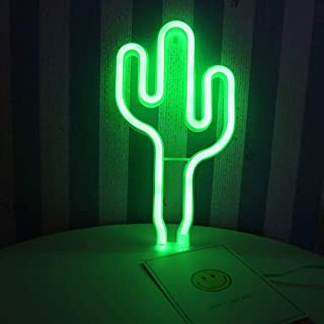 Product LEDMOMO Lámpara de mesa con luz nocturna LED Cactus con forma de luz decorativa Ambiente Luz de señal de neón Habitación dulce con decoración de la habitación