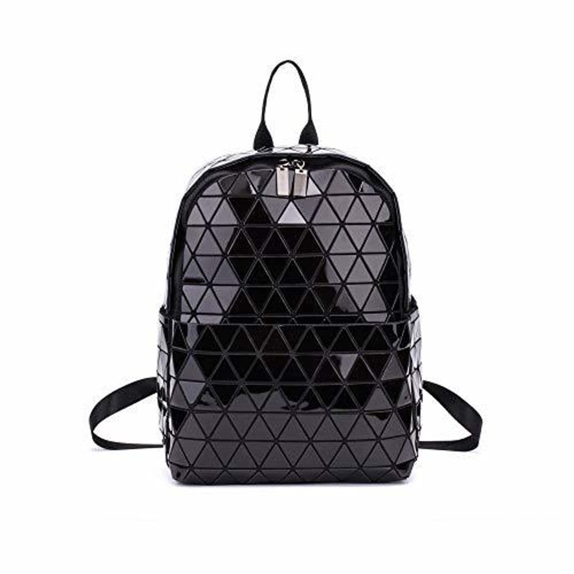 Producto BSTLY Mochila bolso de hombro geométrico rómbico PU charol brillante hombres y