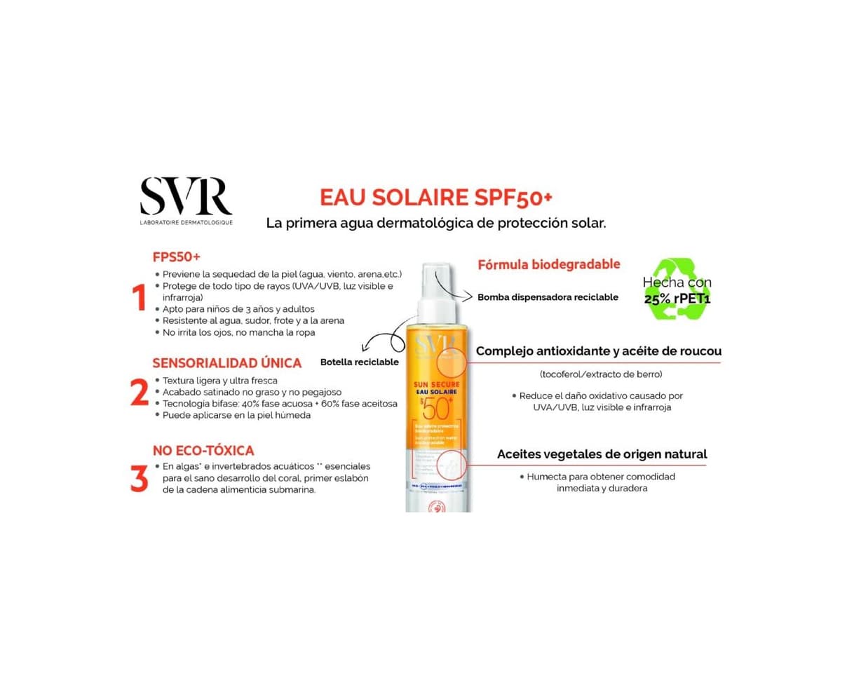 Producto Sun secure eau solaire SPF50