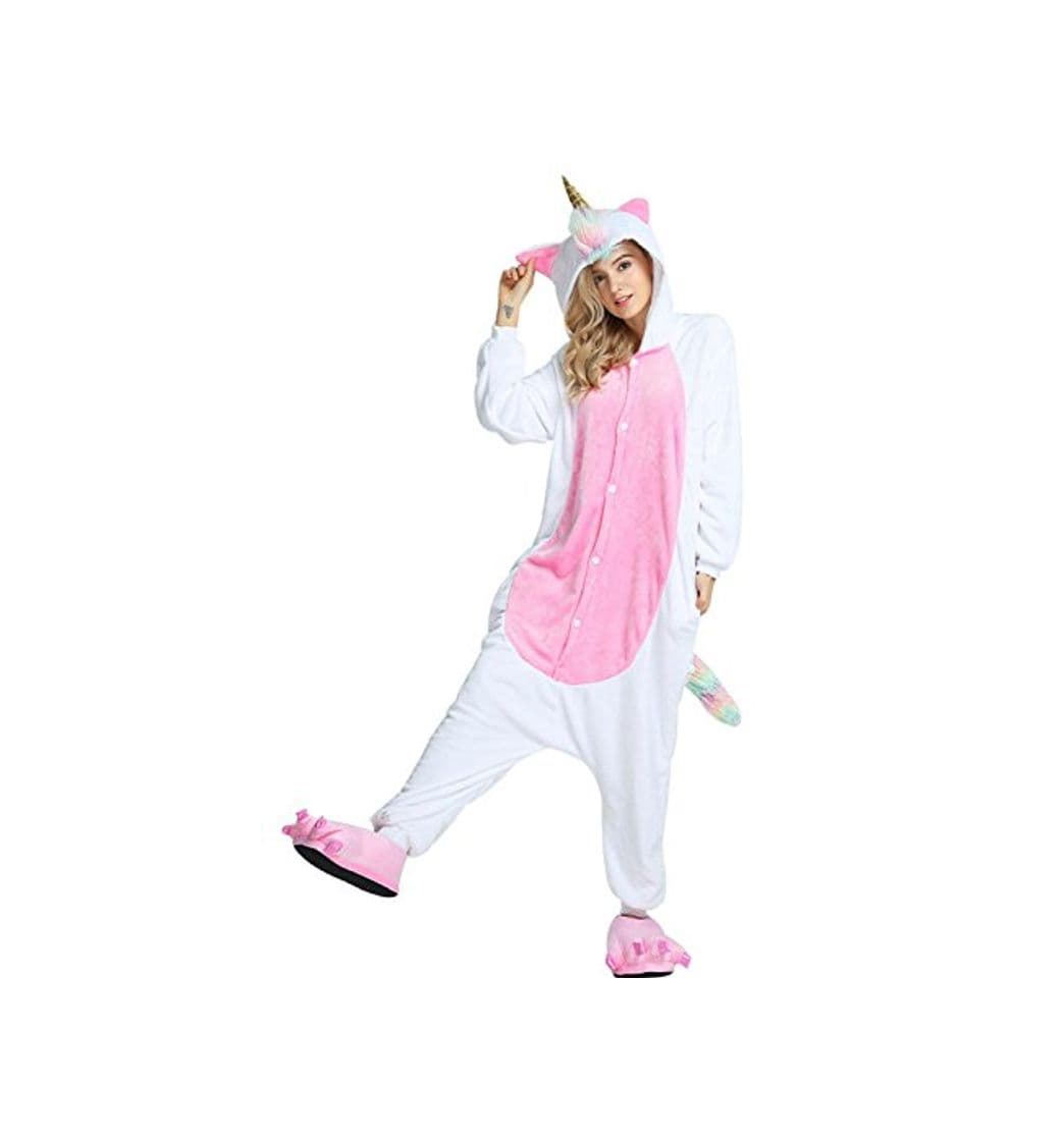 Moda Mystery&Melody Unicornio Pijamas Cosplay Unicorn Disfraces Animales Franela Monos Unisex-Adulto Ropa de