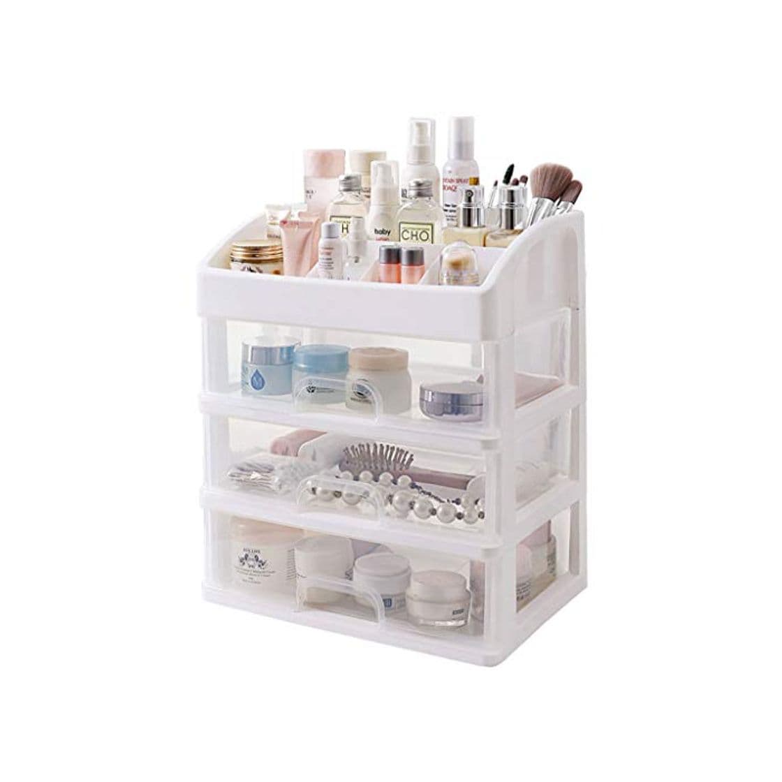 Fashion MAEKGX Soporte para cosméticos Transparente con un cajón, lápices labiales, Accesorios para