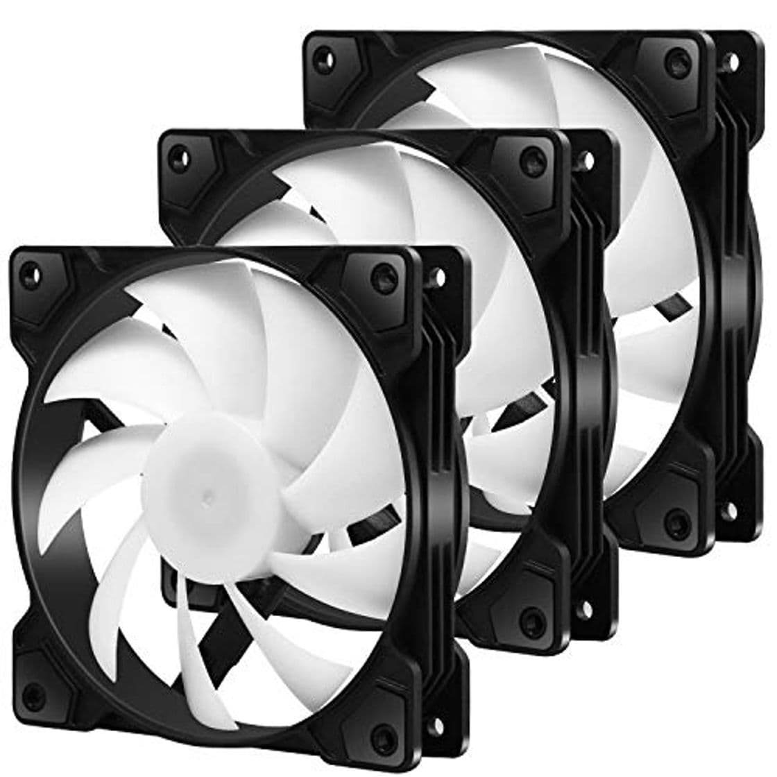 Producto upHere 120mm Ventilador para Ordenador - Ventilador de PC silencioso, 3 Pack