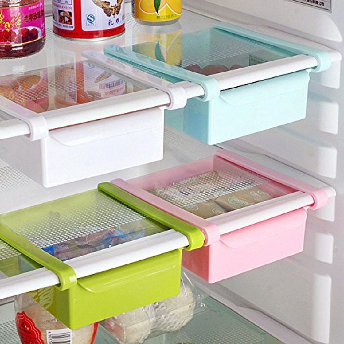 Producto Bluelover Cocina Plástico Nevera Nevera Rack de almacenamiento Congelador Estante Holder Cocina