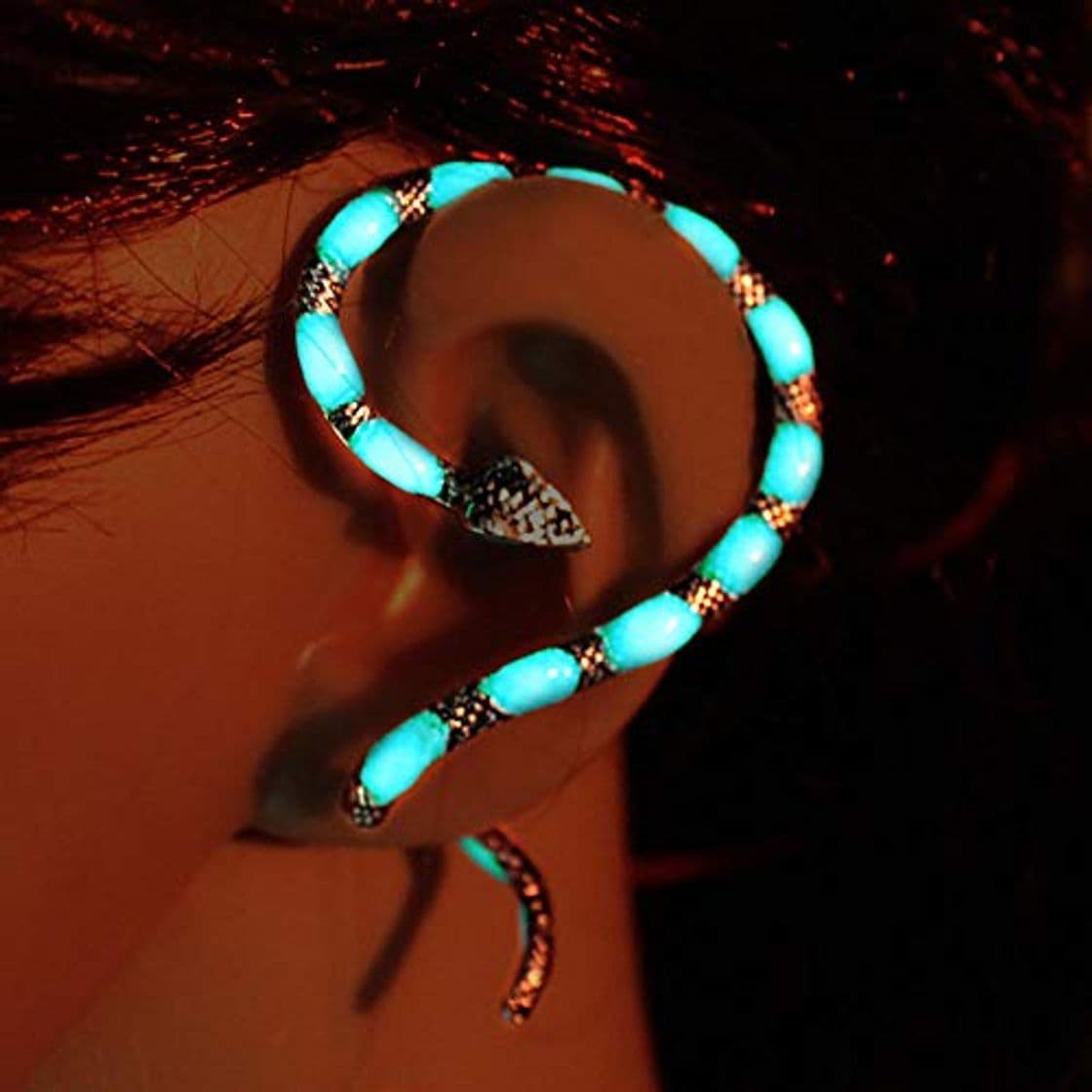 Producto HBHBS El Brazalete de Serpiente El Brazalete de Cobra Glow in The Dark Bien Bien atra Clip de Oreja Pendientes de Oreja Clips de Oreja Mujeres Regalo de niña