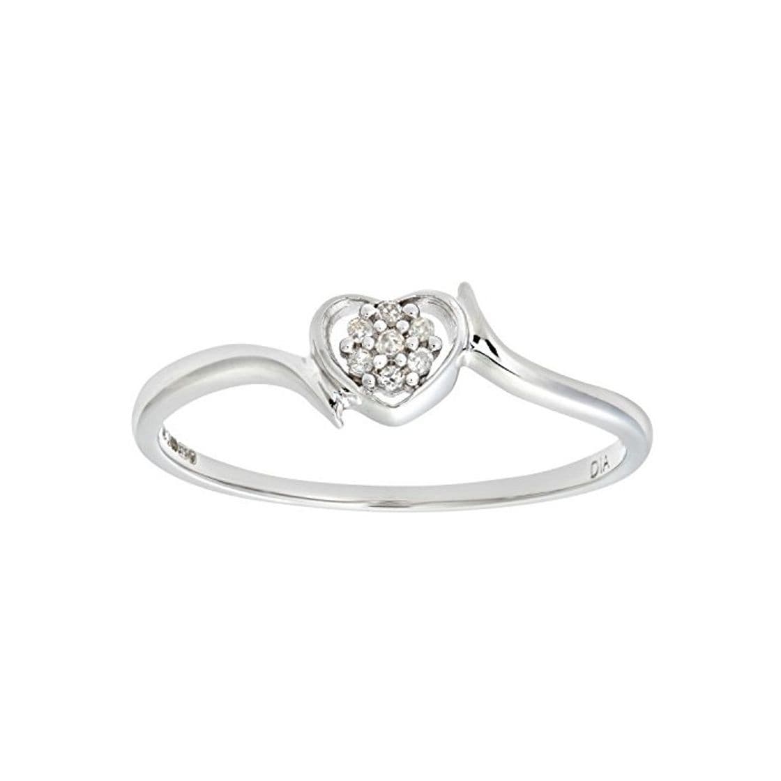 Producto Naava Anillo para Mujer de Oro Blanco 9K con Diamante Talla 11