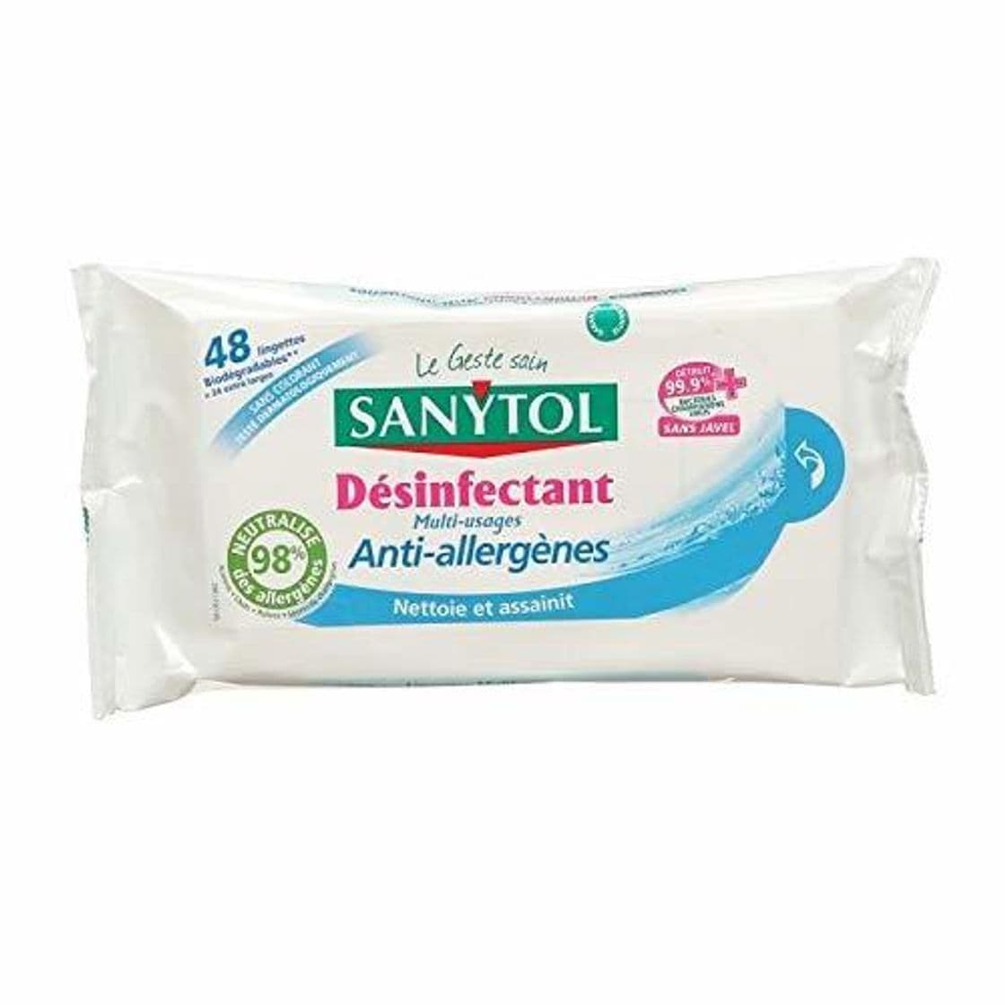 Product Sanytol Lingettes Désinfectantes Multi-Usages x48