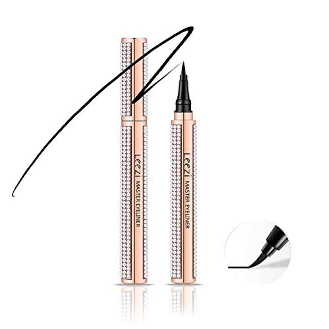 Lugar Diamond Delineadores Eyeliner Pen Waterproof Black Precision Micro Eye Liner Liquid Pen