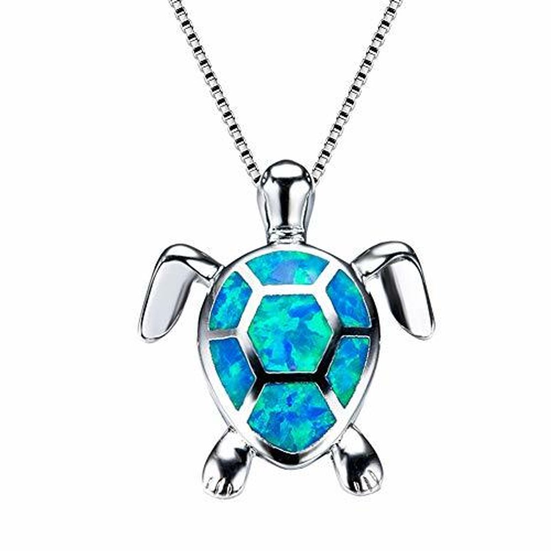 Product GuDeKe Ópalo Collar Colgante de Tortuga Marina Joyas de Piedra Natal Regalos