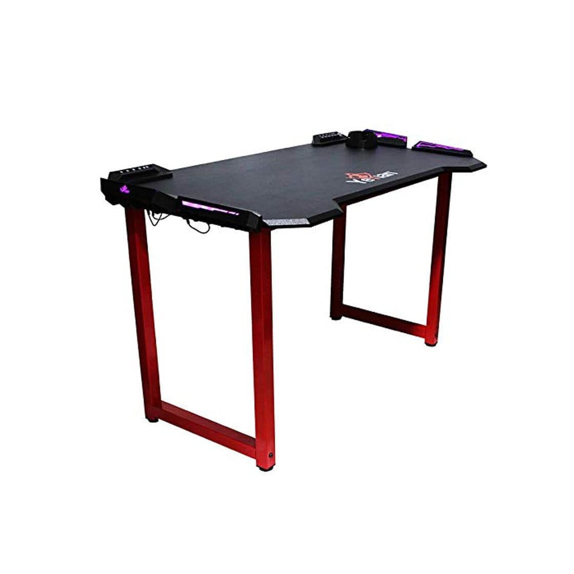 Producto YEYIAN Mesa Gaming Shred, ergonomica, 122x68x76 cm, 4 USB, portavasos, Led RGB,