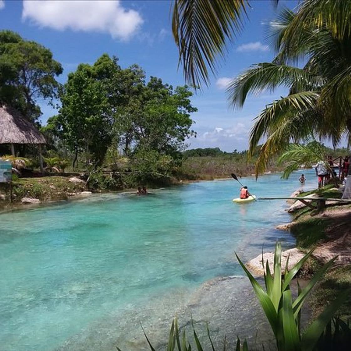 Lugar Los Rapidos laguna de Bacalar