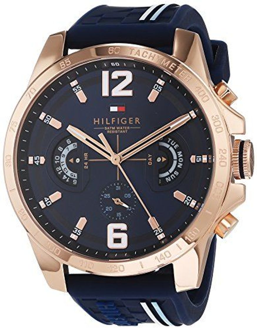 Product Tommy Hilfiger Reloj Multiesfera para Hombre de Cuarzo con Correa en Silicona 1791474