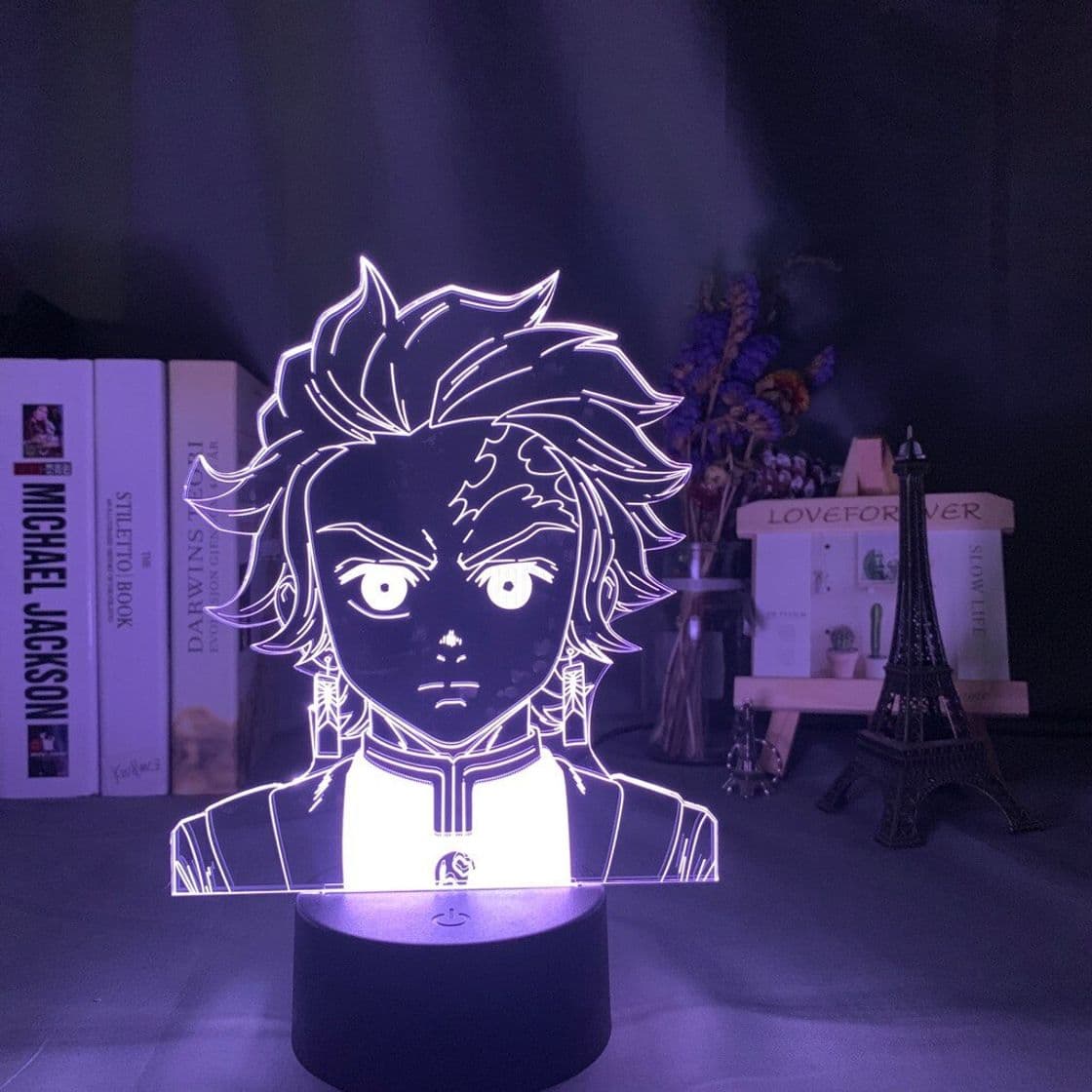 Product Luz de noche LED Anime japonés demonio asesino Agatsuma Zenitsu decorar Kimetsu No Yaiba lámpara regalo para niños dormitorio de niños