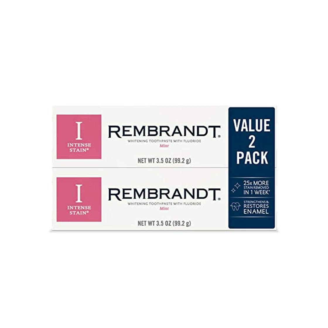 Product Rembrandt Dentifricio, Stain intenso, Menta sapore, 3,52 once