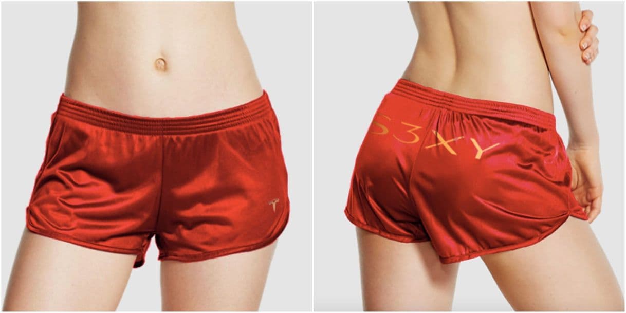 Moda Tesla Red Shorts