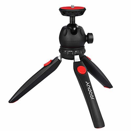 Electronic Tripod Andoer Mini Trípode Ligero con Cabeza de bola 360°