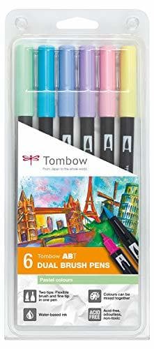 Electronic Set De 6 Rotuladores Dual Brush Colores Pastel Tombow