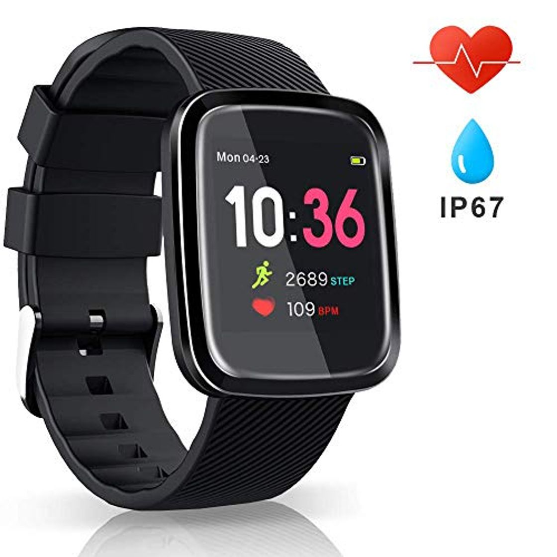 Producto EUMI Smartwatch Reloj Inteligente Deportivo Pulsera Actividad Inteligente IP67 Duración Batería 15-18