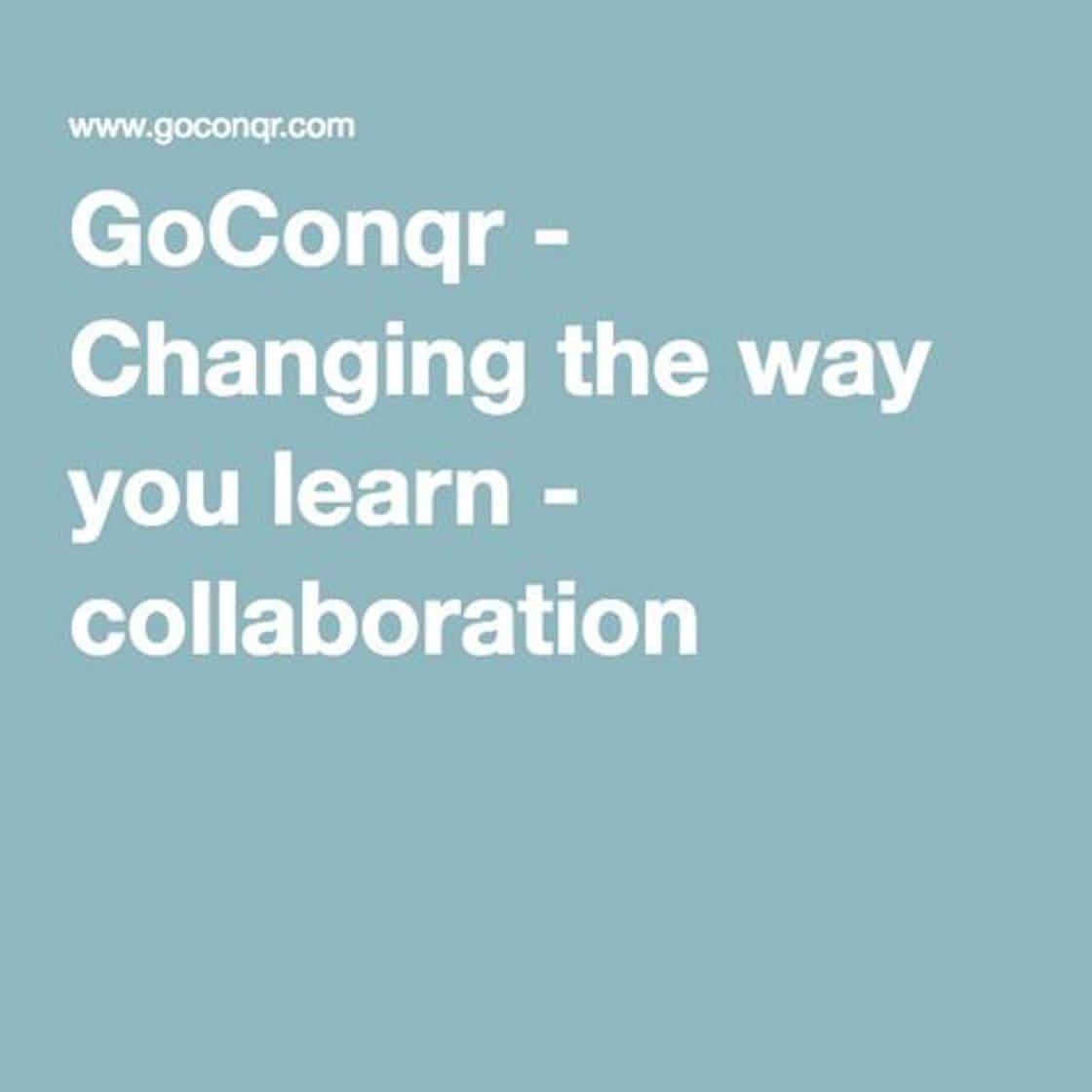 Moda GoConqr - Changing the way you learn