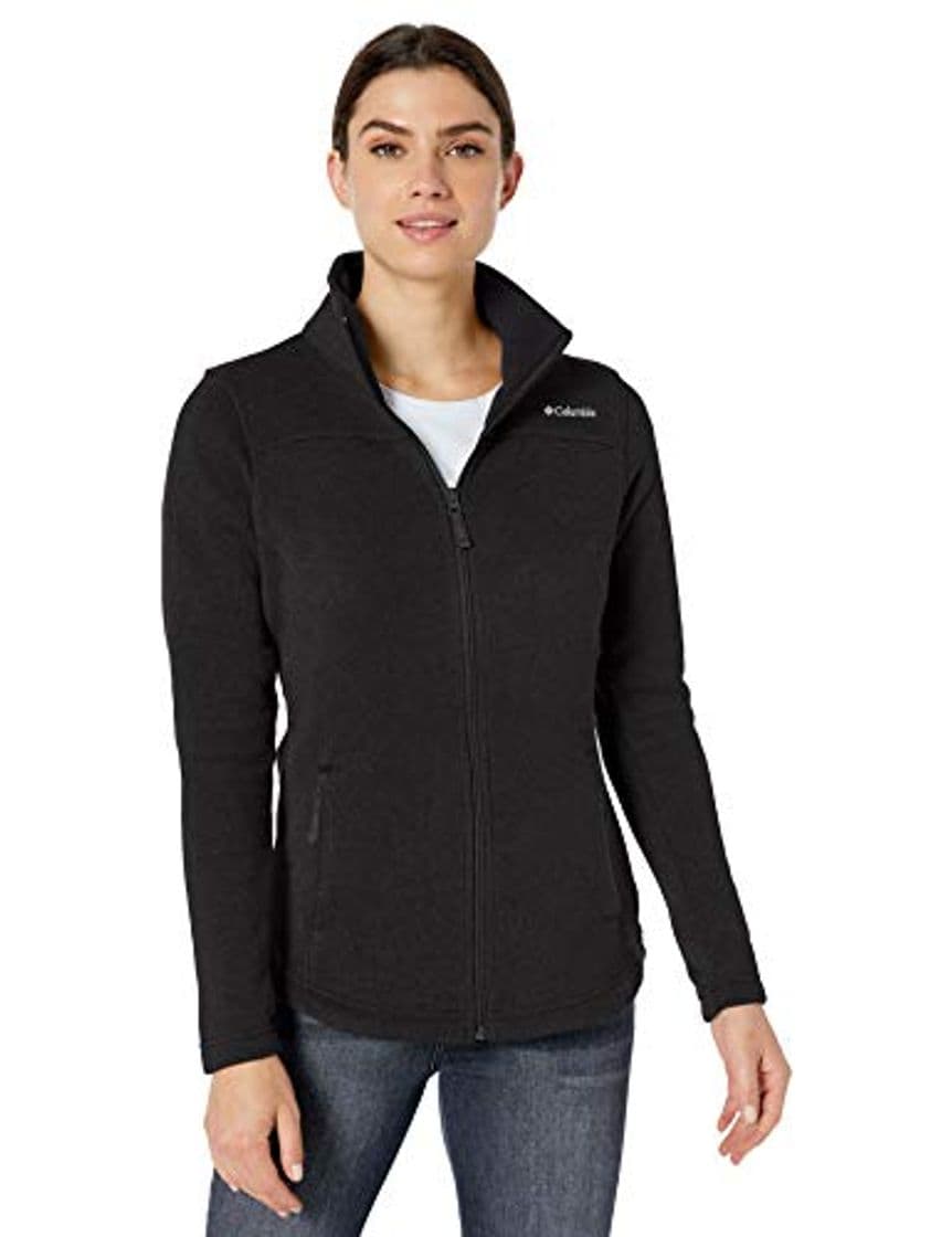 Moda Columbia Canyon Point Sweater Fleece Full Zip Chaqueta con forro, Negro