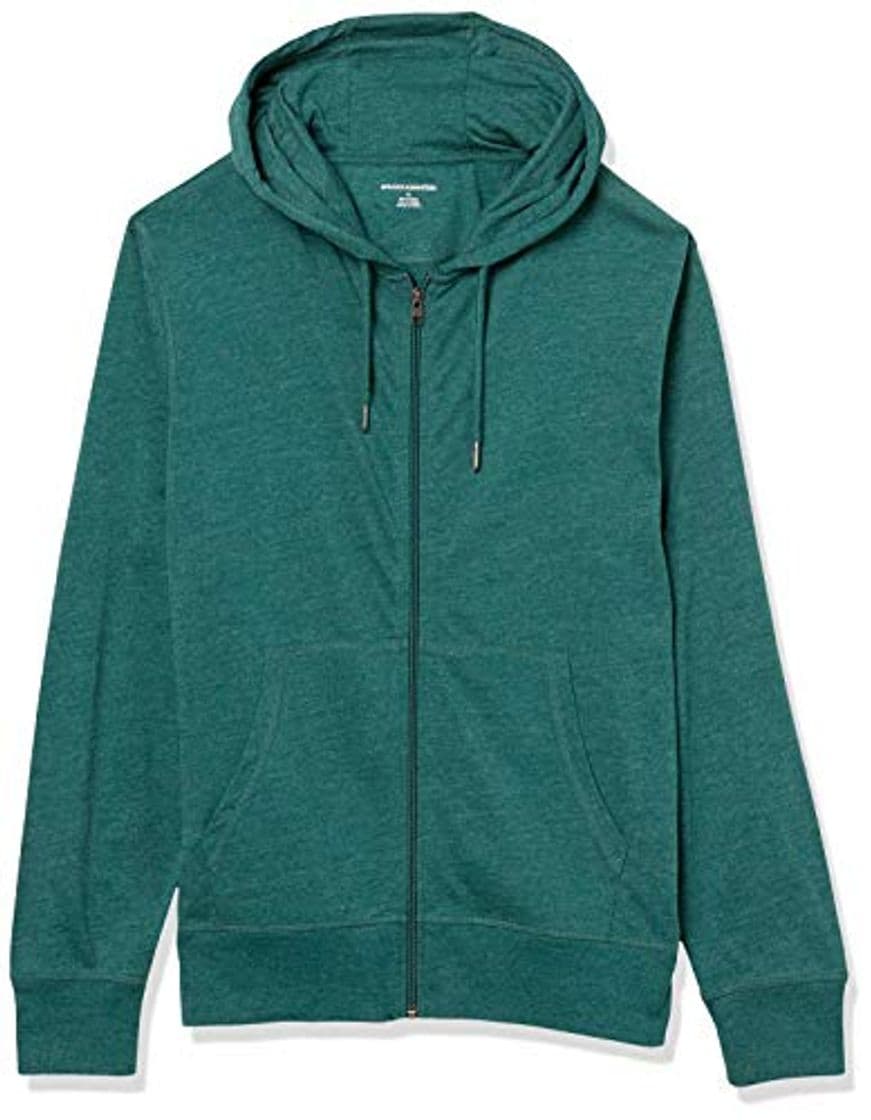 Moda Amazon Essentials Lightweight Jersey Full-Zip Hoodie Fashion, Verde Bosque, US XL