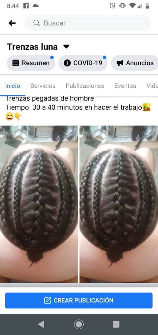 Fashion Trenzas pegadas (hombre)