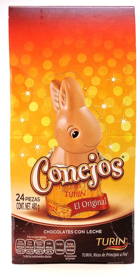 Producto Conejos Turin de Chocolate vitrolero 30 piezas