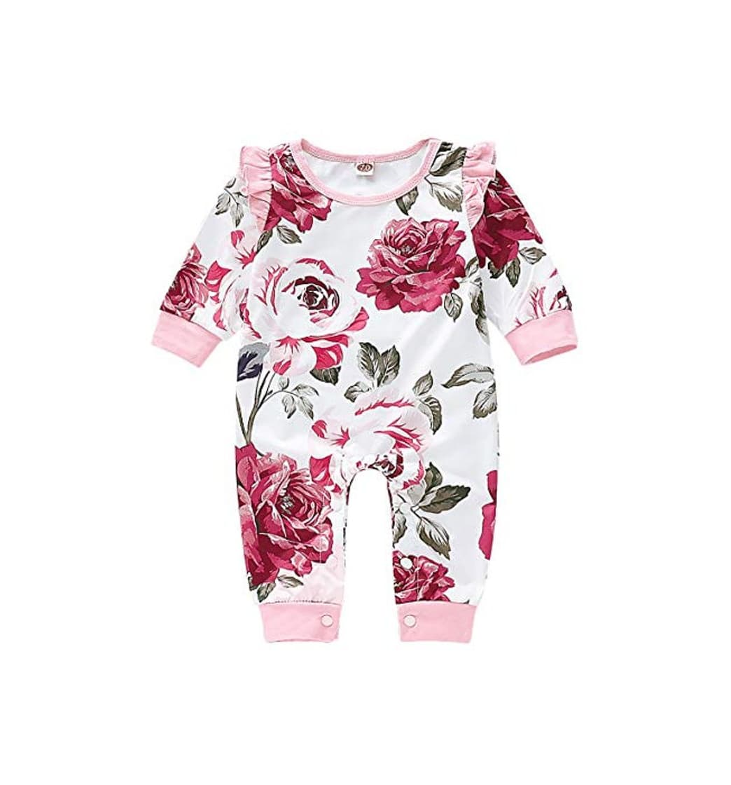 Moda Jurebecia Conjuntos Bebe Niña Ropa Recien Nacido niña con Capucha Floral Sudadera