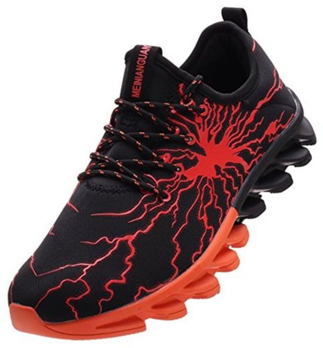 Fashion BRONAX Zapatos para Correr en Montaña y Asfalto Aire Libre y Deportes Zapatillas de Running Padel para Hombre Negro Naranja 41