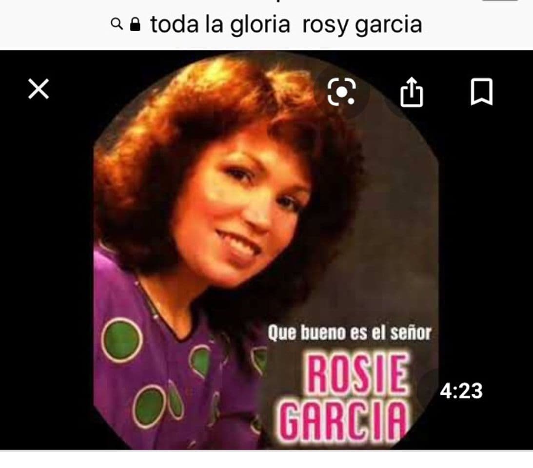 Canción Toda la Gloria (Rosy Garcia)