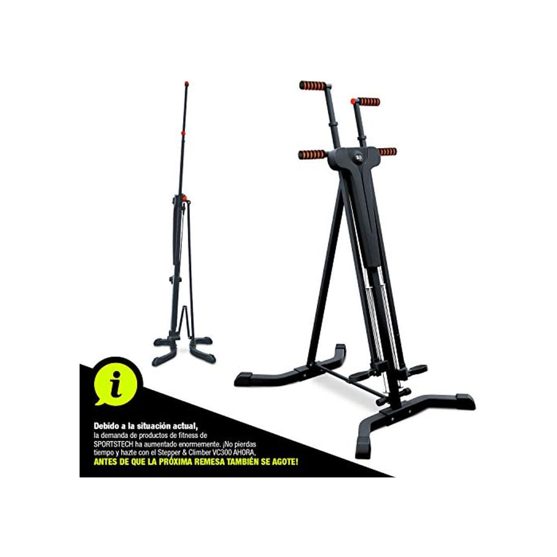 Product Sportstech Innovador Stepper & Escalador Vertical 2en1 - Ejercicio con Movimientos de