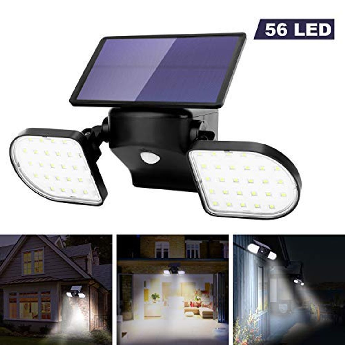 Product OUSFOT Luz Solar Exterior 56 LED Foco Solar con Sensor de Movimiento