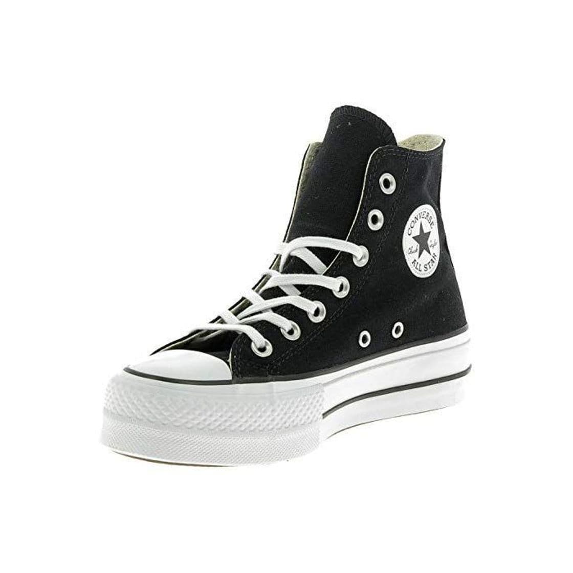 Product Converse Chuck Taylor CTAS Lift Hi, Zapatillas para Mujer, Negro