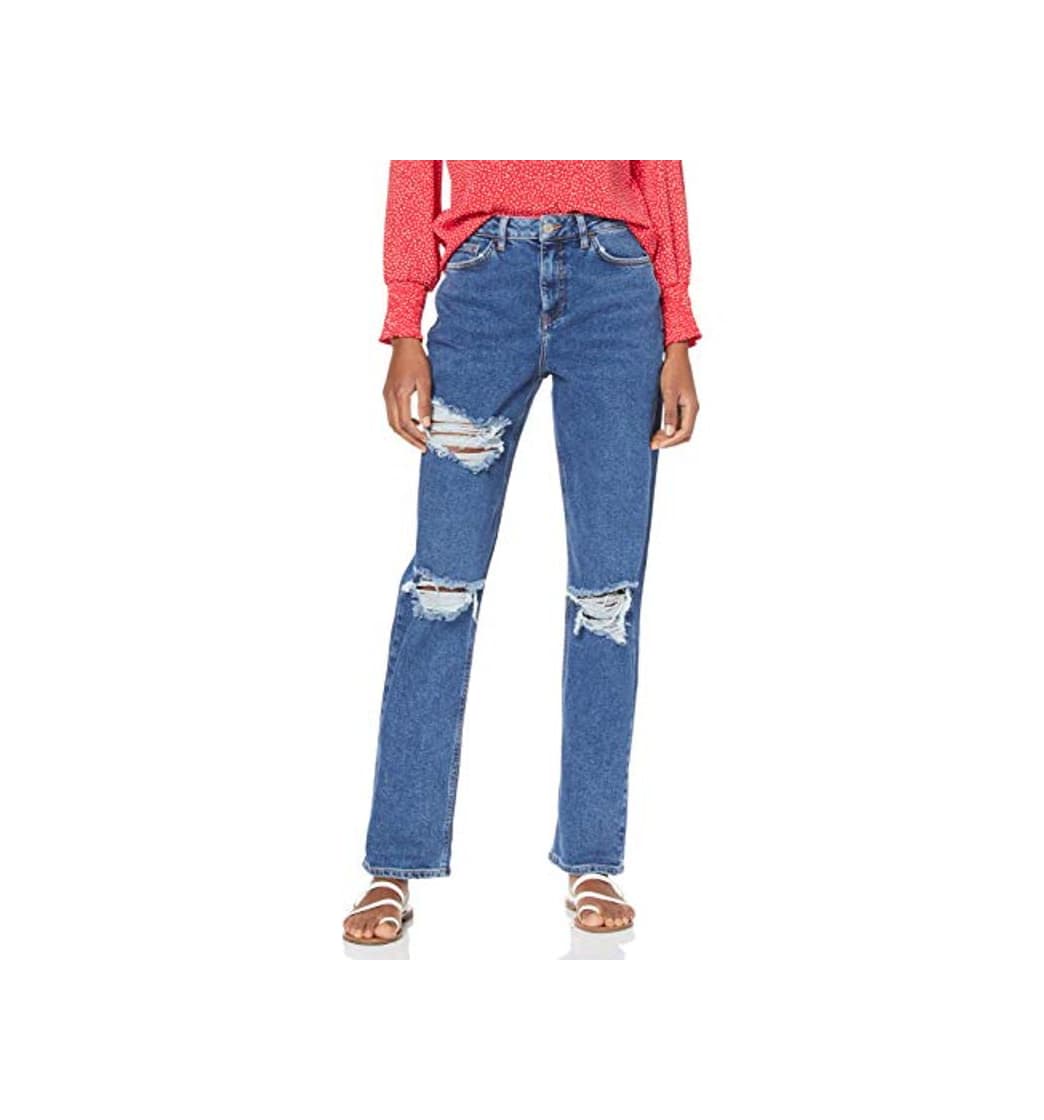 Fashion New Look Tall Multi Ripped Mom Chicago Vaqueros Straight, Azul