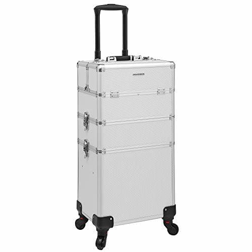 Beauty Songmics® beauty case Maleta multiusos tipo trolley Maletín para maquillaje Estuche de