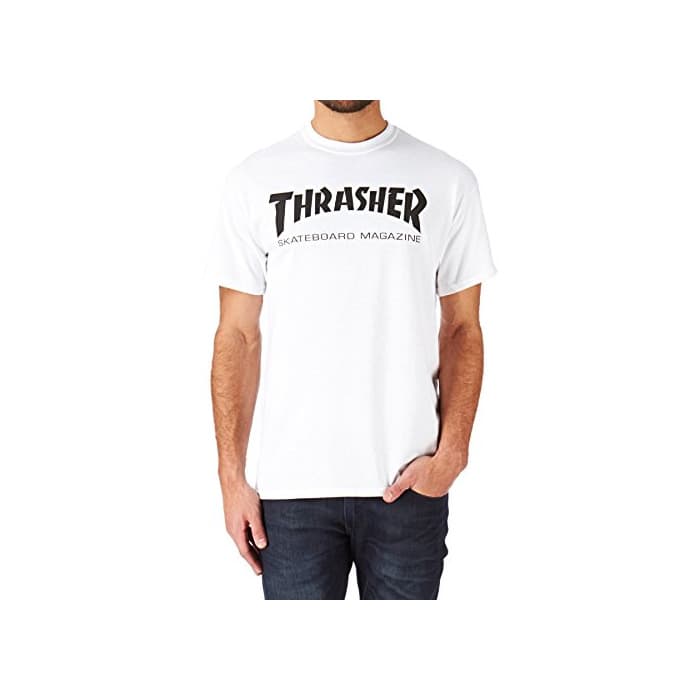 Fashion THRASHER Thrasher Skate Mag Camiseta Medio blanco