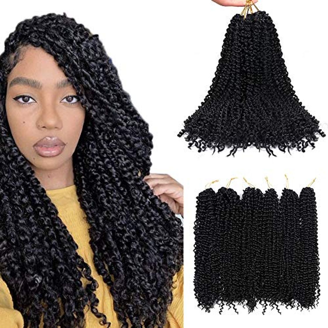 Product 6 paquetes de extensión de cabello Black Passion Twists para mujeres negras,