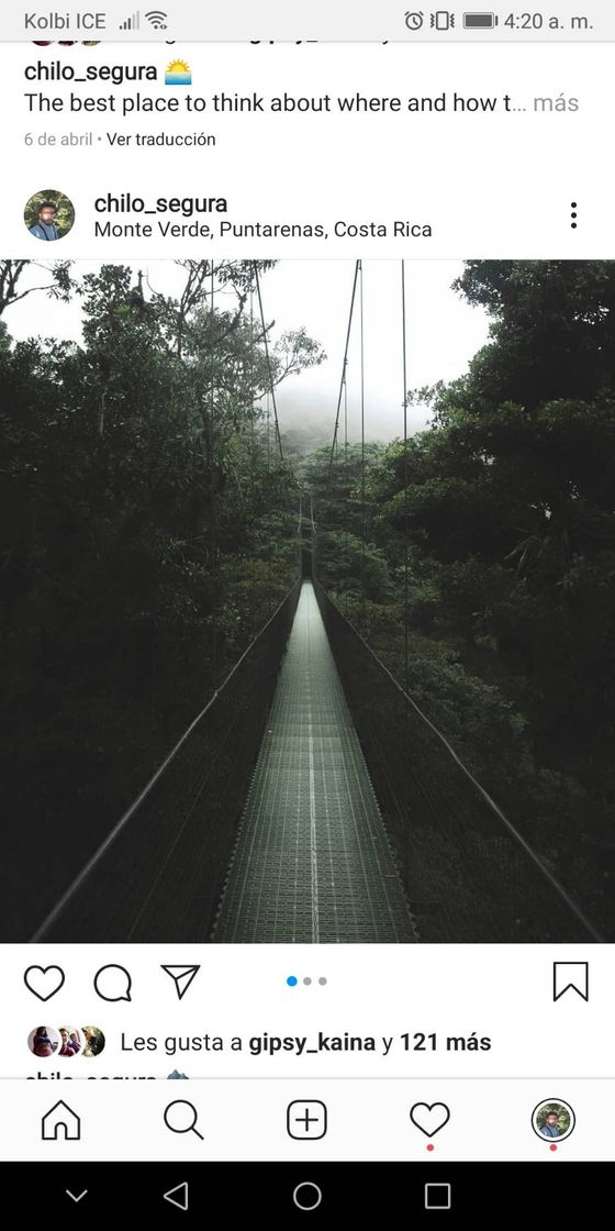 Moda Hanging bridge in Monteverde, Costa Rica 