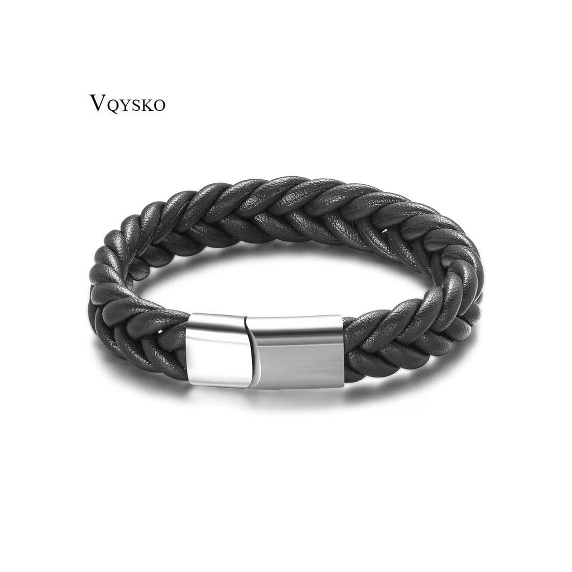 Fashion Hombres Charm Pulseras Clásicas Pulseras De Cuero Multicapa Brazaletes Con Imán De Acero Inoxidable Hebilla Pulseira Masculina