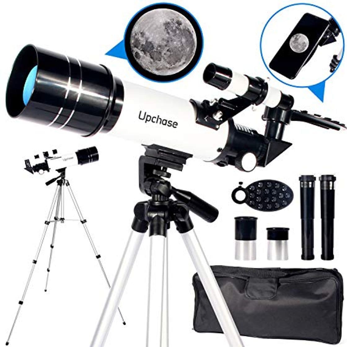 Product Upchase Telescopio Astronomico,Portátil y Potente Refractor Telescopio,400