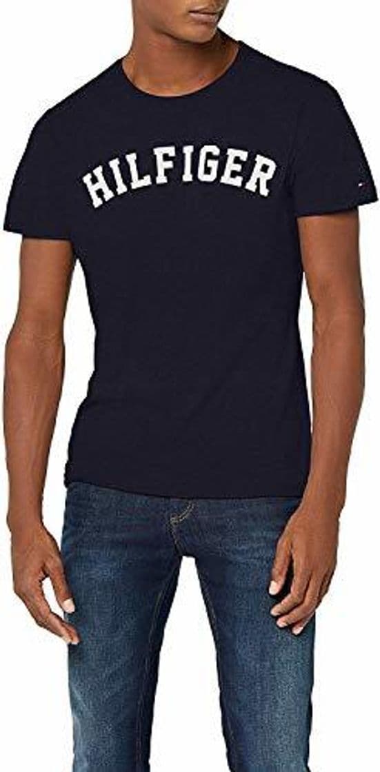 Fashion Tommy Hilfiger SS tee Logo Camiseta, Azul