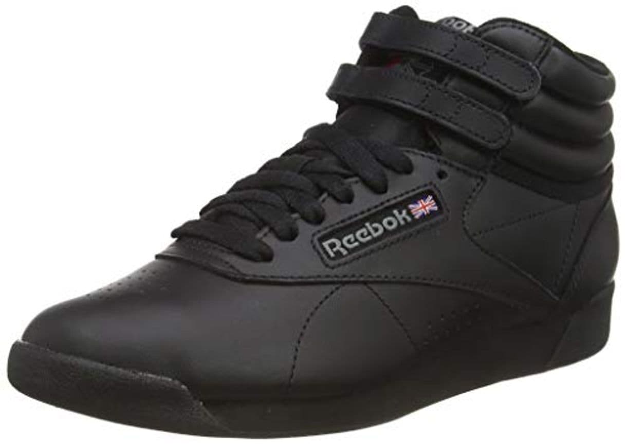 Place Reebok Freestyle Hi - Zapatillas de cuero para mujer, Negro